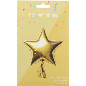 Folieballon Ster - 45cm - Goud