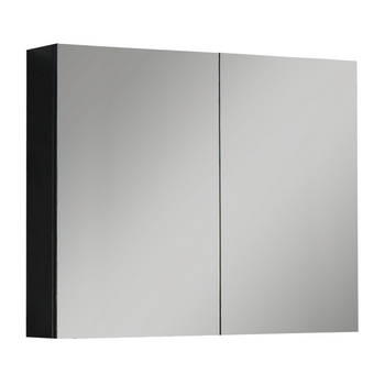 Badplaats Spiegelkast Cuba 90 x 16 x 70 cm - mat zwart