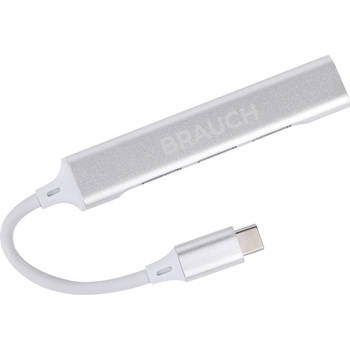 Brauch Docking Station 5 in 1 USB-A USB-B USB-C USB-D Mac en Windows - Grijs