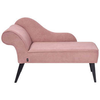 Beliani BIARRITZ - Chaise longue-Roze-Polyester