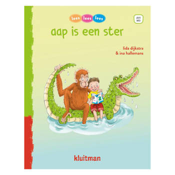 Uitgeverij Kluitman Lees lees lees aap is een ster (AVI-M3)