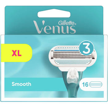 Gillette Venus Smooth Scheermesjes Voor Vrouwen - 16 Navulmesjes - Voordeelverpakking (2x8 stuks)