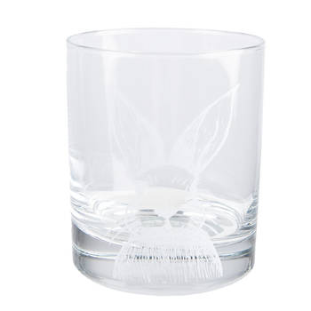 Clayre & Eef Waterglas 300 ml Transparant Glas Konijn Drinkbeker Transparant Drinkbeker