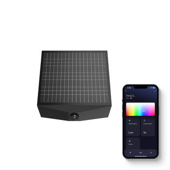 FlinQ Orion - Smart Solar Wandlamp - Bewegingssensor - Alexa & Google Assistant - Zwart