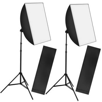 tectake® - 2x Studiolamp voor digitale of analoge fotografie, Softbox - 403354