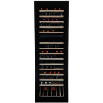 Vinata Breithorn Wijnklimaatkast Inbouw - Zwart - Wijnkoelkast 101 flessen - 178.4 x 59.2 x 56.3 cm - Wijnkast glazen