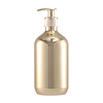 Blokker Navulbare Fles met Pomp – Goud – 500ml – Voor Shampoo conditioner of Bodywash aanbieding