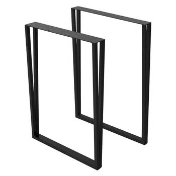 Tafelpoten set van 2 50x71,5 cm zwart staal ML design