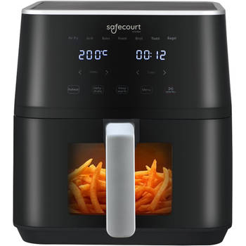 Safecourt Kitchen Airfryer XL - Heteluchtfriteuse - 1700W - 5L Inhoud - 40ºC tot 200ºC - Zwart