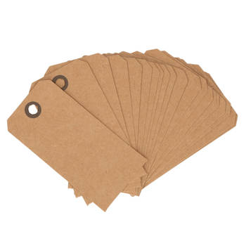 Cadeau tags/labels - kraftpapier/karton - 20x stuks - 7 x 4 cm - Cadeauversiering