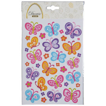 Stickers voorjaar en Pasen - vlinders - 1 vel - 15 x 21 cm - Paas knutselen - Stickers
