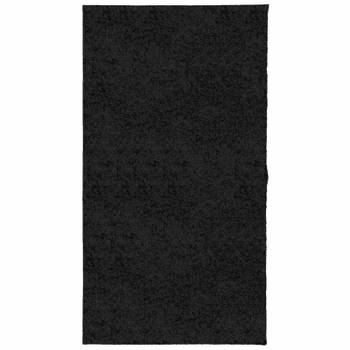 vidaXL Vloerkleed PAMPLONA shaggy hoogpolig modern 80x150 cm zwart
