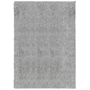 vidaXL Vloerkleed PAMPLONA shaggy hoogpolig modern 120x170 cm grijs