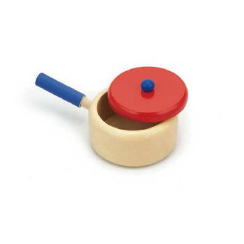 Viga Toys Houten steelpan met deksel Ã˜ 11 cm. 3+