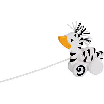 Goki Pull-along animal, zebra-duck 16 x 5