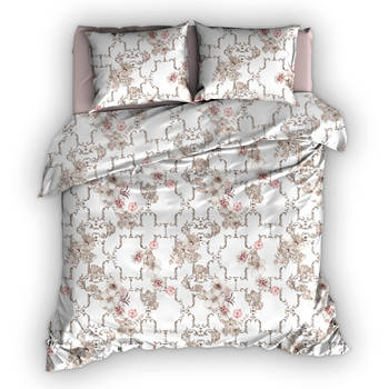 Satin d'Or Dekbedovertrek Viola Rose Taupe-140x200/220