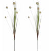2x stuks mica Decorations - Rietgras kunstplant losse steel - groen - 84cm - Kunstplanten