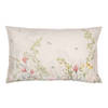 Clayre & Eef Kussenhoes 30x50 cm Beige Groen Polyester Bloemen Sierkussenhoes Beige Sierkussenhoes