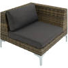 tectake® - Modulaire wicker set Villanova natuur - linkerhoek - 404415