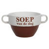 Soepkommen - Soep van de dag - keramiek - D12 x H8 cm - Bordeaux rood - Stapelbaar - Kommetjes