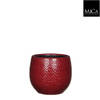 Mica Decorations-e - 6 stuks! Gabriel pot rond bordeaux h12xd14 cm Mica Decorations (e)