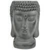 Bloempot Boeddha van steen 29 cm - Zwart