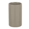 Spirella Badkamer drinkbeker/tandenborstelhouder Sienna - porselein - glans beige - 7 x 11 cm - Tandenborstelhouders