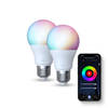 FlinQ Smart E27 - Slimme Lampen- 2-pack - Wit