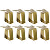 Decoris tafelkleedklemmen - 8x - vlinder - goud - ijzer - 4 x 5 cm - tafelkleedklemmen