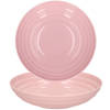 PlasticForte Rond bord/camping - 4x - diep bord - D19 cm - oud roze - kunststof - soepborden - Diepe borden