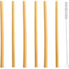 Esschert Design - biologische bamboe drinkrietjes incl. schoonmaakborstel - 6 Stuks