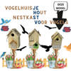 Synx Tools Vogelvoederhuisje Hout Vogelhuisje - Nestkastpakket