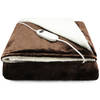 Elektrische deken - Afmetingen 160 x 130 cm - 9 warmtestanden - Automatische uitschakeling - XL snoer - Bruin