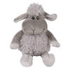 Clayre & Eef Knuffel Schaap 10x15x19 cm Grijs Pluche Grijs