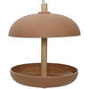 Decoris Vogelvoedersilo - hangend - cognac bruin - bamboe - 25 cm - Vogelvoederhuisjes