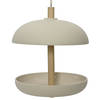 Decoris Vogelvoedersilo - hangend - beige - bamboe - 25 cm - Vogelvoederhuisjes