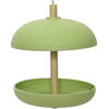 Decoris Vogelvoedersilo - hangend - pistache groen - bamboe - 25 cm - Vogelvoederhuisjes