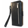 HEM Boekhoesje met rits - Geschikt voor Samsung Galaxy S24 Ultra - Zwarte Wallet - Book Case - Boekhoesje -