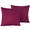 De Witte Lietaer Sierkussensloop Set Olivia Beet Red - 40 x 40 cm - Satijn Katoen