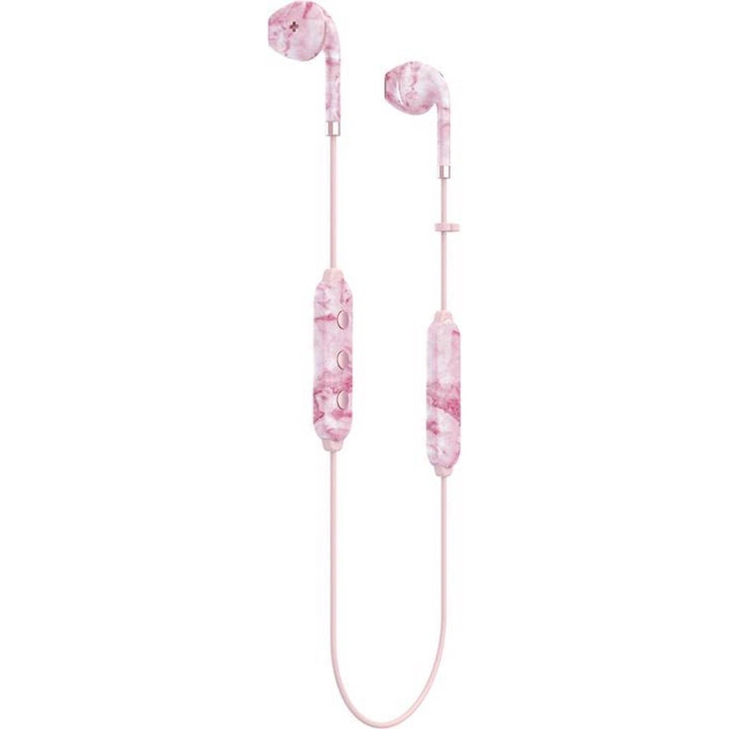 Happy Plugs wireless II Draadloze In-Ear Bluetooth Oordopjes met Premium Geluid, earbuds, Pink Marbl