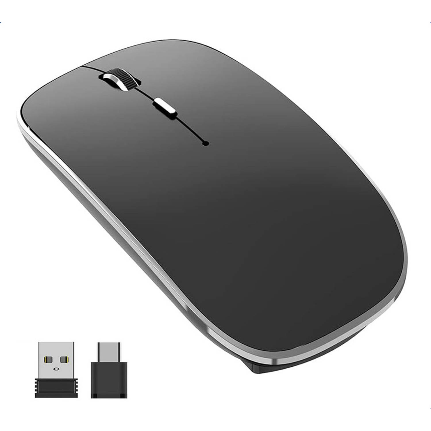 Gadgetplace Draadloze muis voor Laptop en Computer - Ergonomisch - Bluetooth Muis - Stille klik - USB C