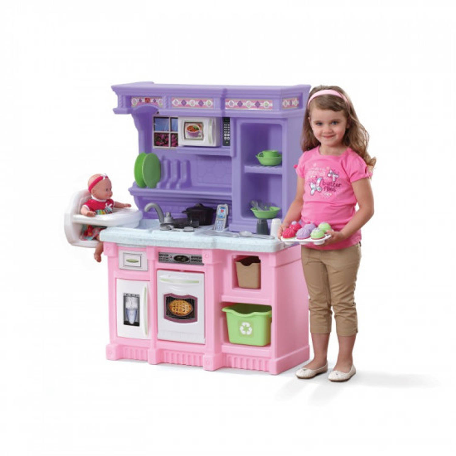 Step2 kleine bakker speelgoedkeuken 105 cm roze-paars