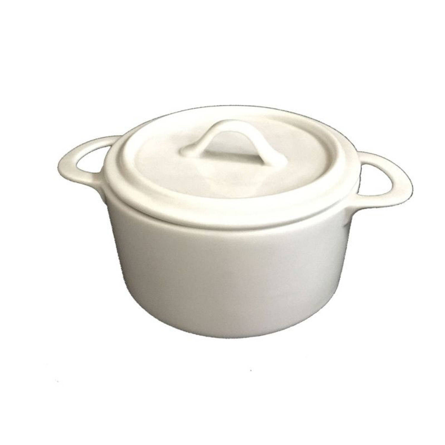 CasaLupo Serveerpannetje Food for Fun Wit - ø 10 cm / 700 ml