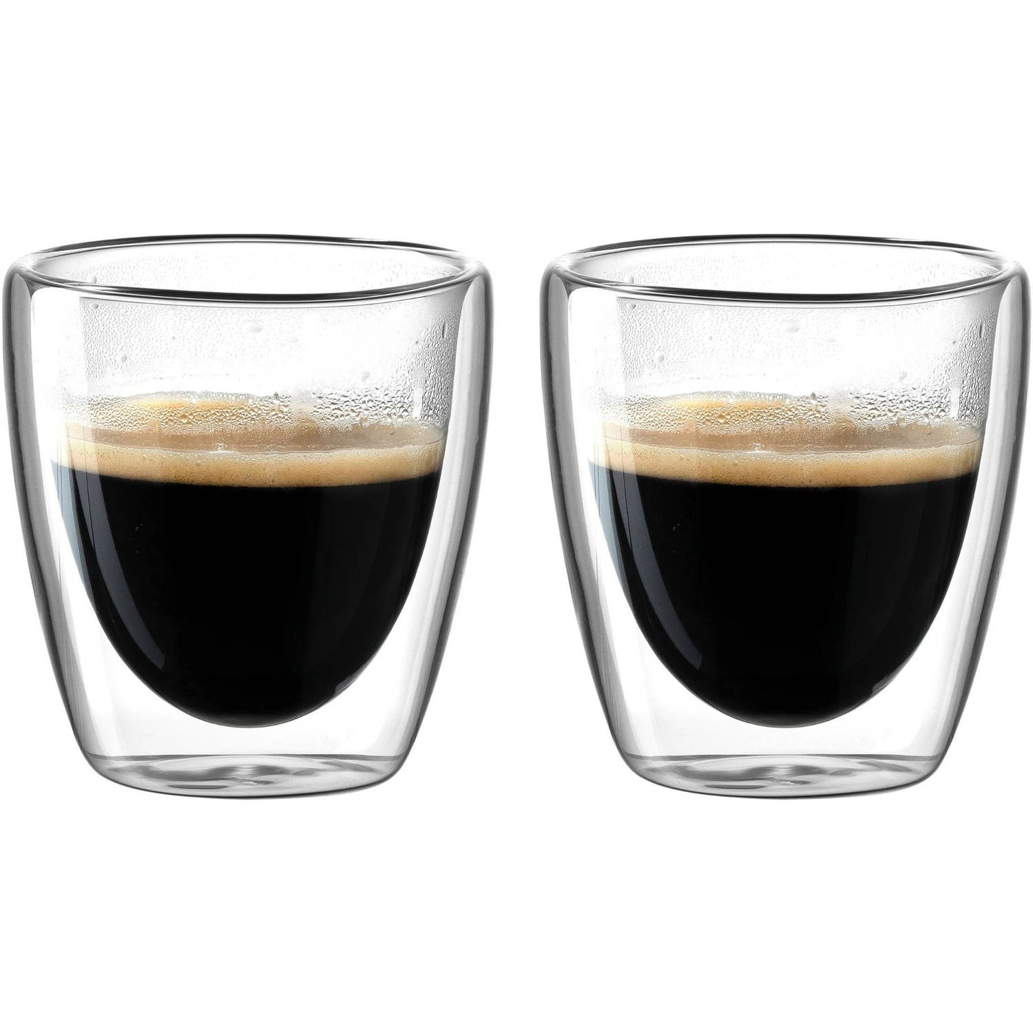 Geschenkset dubbelwandige Espressoglazen Duo 100 ml - 2 Stuks