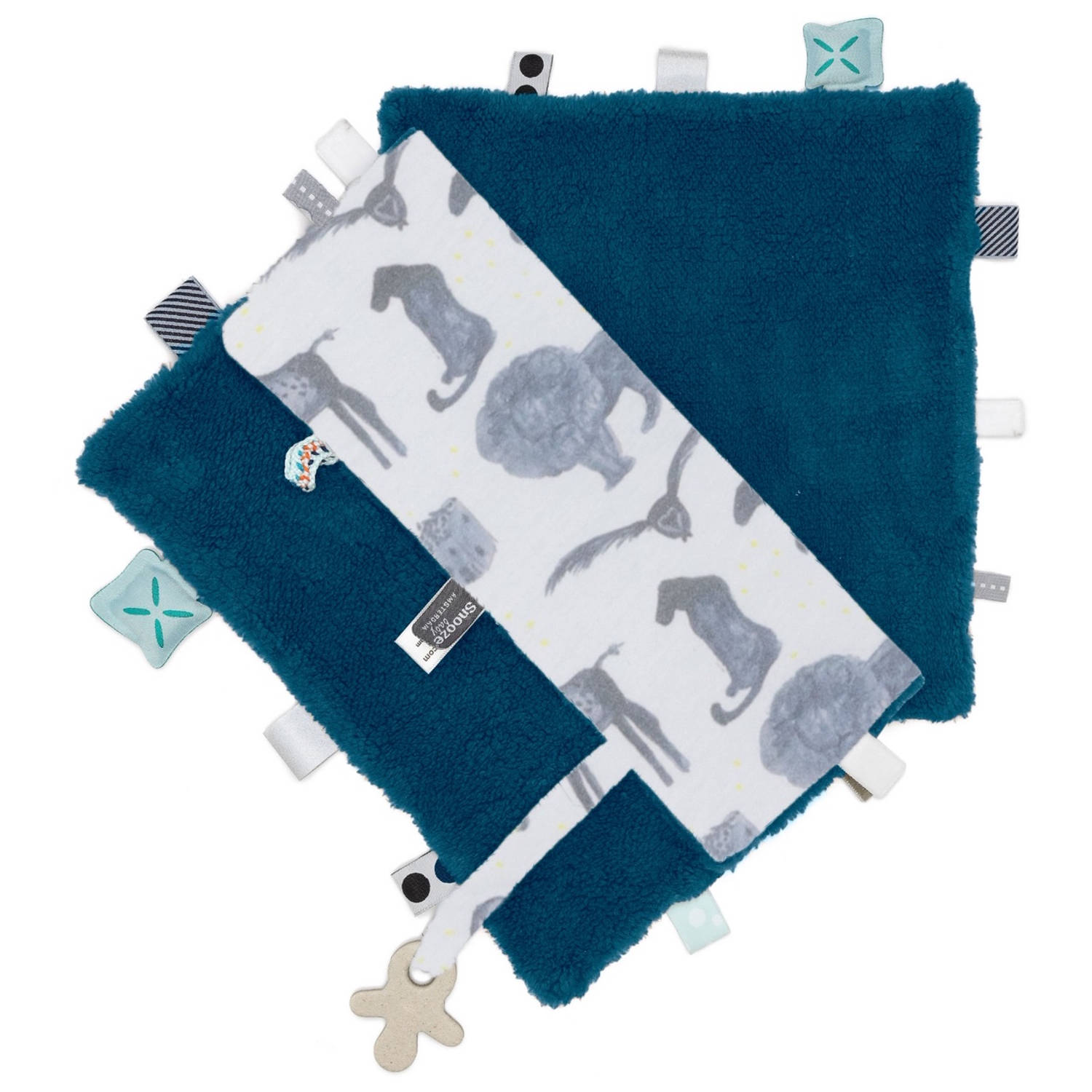 Snoozebaby Knuffeldoekje (Sweet Dreaming) bird style - Storm Blue