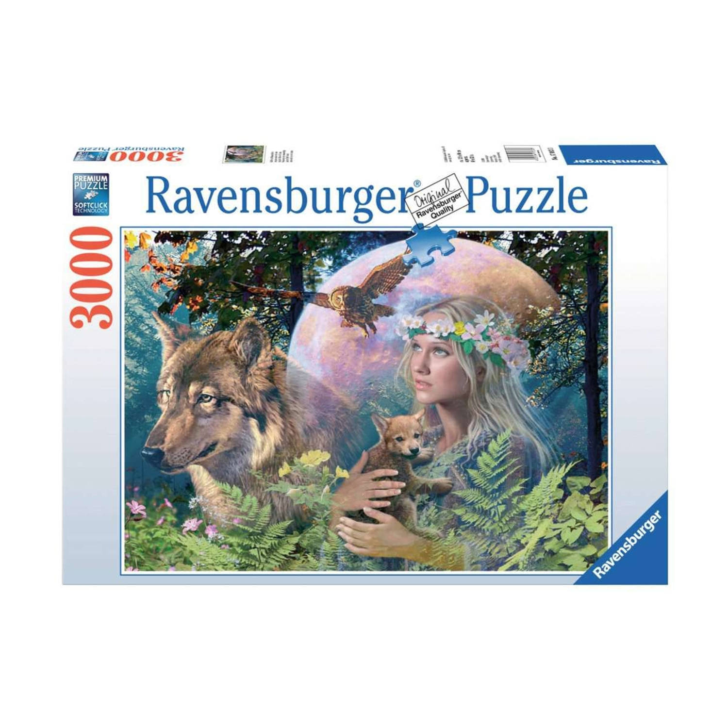 Ravensburger puzzel wolven in de maneschijn 3000 stukjes