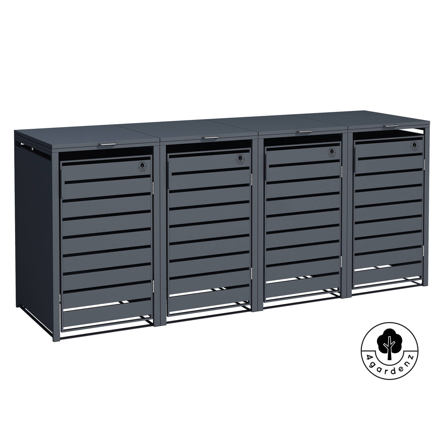 4gardenz® Containerombouw Modulair - Kliko Ombouw Berging - Hoogwaardig Materiaal - Antraciet