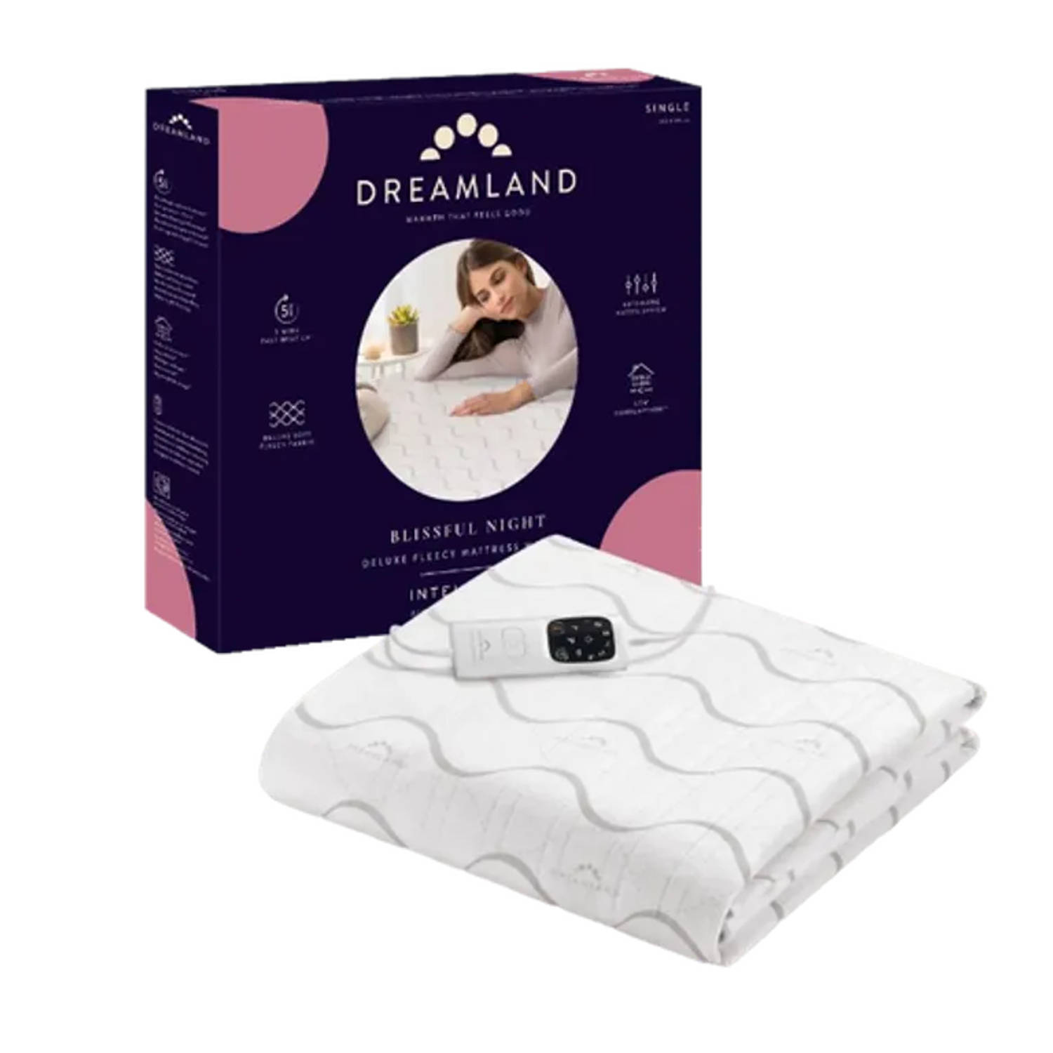 Dreamland 26021 Deluxe fleece matrasverwarmer Enkel