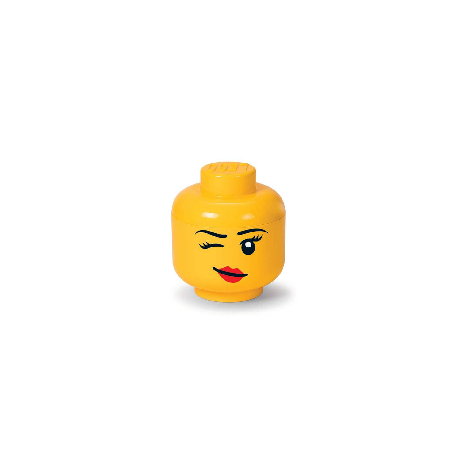 Opbergbox Lego: head girl winking small