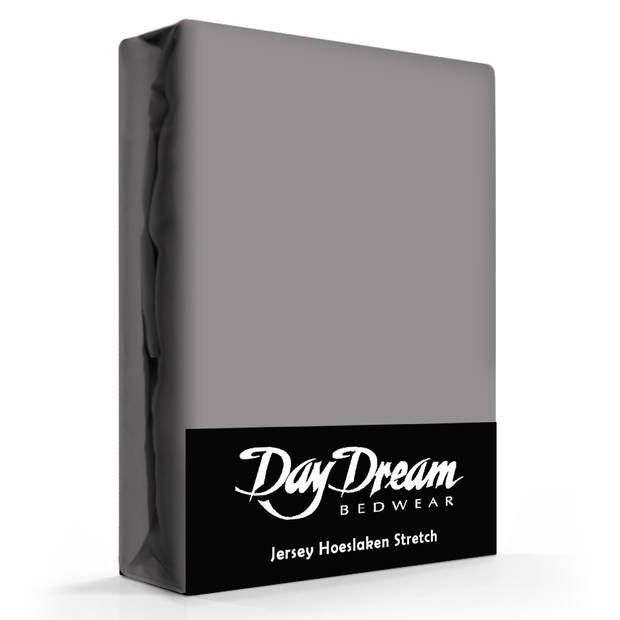 Day Dream Jersey Hoeslaken Donkergrijs-190 x 220 cm